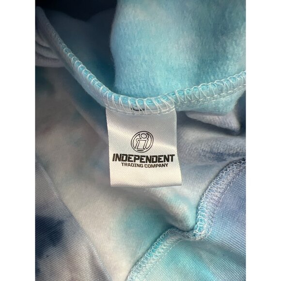 Independent Trading Company Tie Dye Pullover Sweatshirt Medium Blue Artsy Comfor - Picture 5 of 7